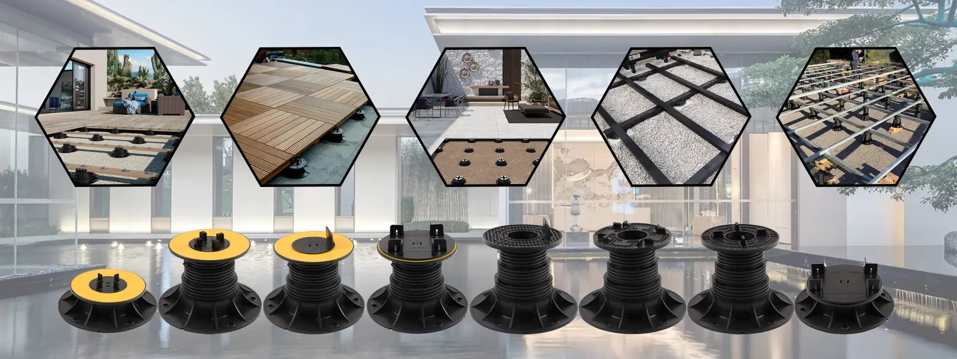 Adjustable terrace support