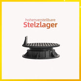 KEGRET Balkenlager bis 600 kg belastbar – Stelzlager mit Ø 95 mm Auflagekopf für Holz- und WPC-Unterkonstruktionen