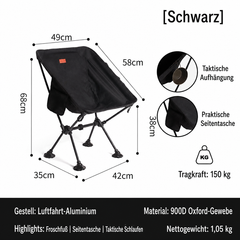 Faltbarer Outdoor-Sessel mit niedriger Rückenlehne