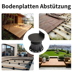 Klein Version Trägerfüße für Terrassen Unterkonstruktionen 20–175 mm – Höhenverstellbare Auflagefüße für Holz und WPC
