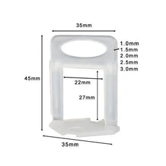 Zuglasche Nivellierclips Fliesenclip 1,0 / 1,5 / 2,0 / 2,5 / 3,0 mm