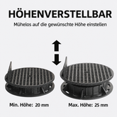 Balkenlager höhenverstellbar Klein Version – Min. 20 mm / Max. 25 mm Höhenverstellung
