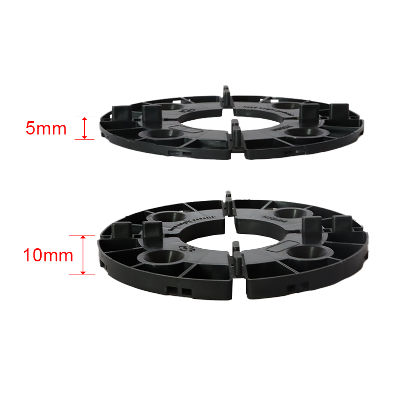 Plattenlager-Ausgleichsscheiben 5/10 mm – Feste Höhe für Terrassenplatten aus Naturstein und Keramik | PP Ø15 cm