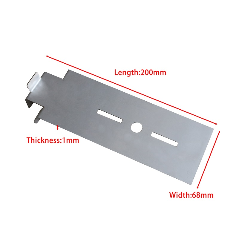 Edelstahl-Abschlusswinkel H-A200/B-A200, Länge 200mm, Breite 68mm, Dicke 1mm