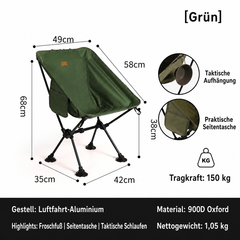 Faltbarer Outdoor-Sessel mit niedriger Rückenlehne