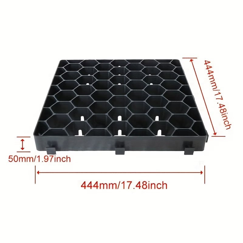 Kiesgitter Bodengitter aus Kunststoff zur Kiesstabilisierung 440 × 440 mm, Höhe: 50 mm