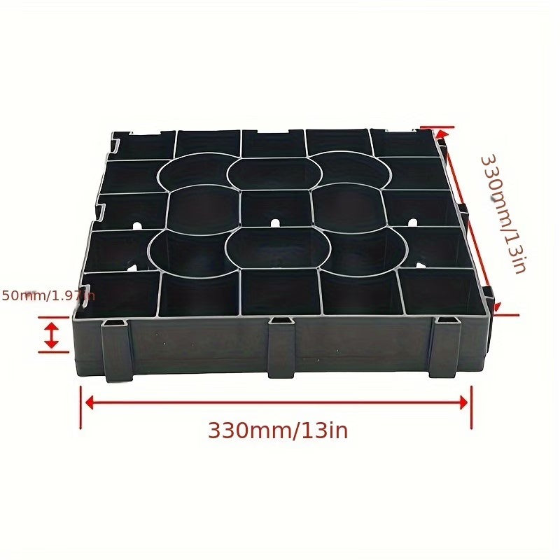 Kiesgitter Bodengitter aus Kunststoff zur Kiesstabilisierung 330 × 330 mm, Höhe: 50 mm