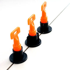 Wiederverwendbares Fliesenausgleichssystem (50er-Pack – 1,5 mm, 46 mm H + Spezialschlüssel)