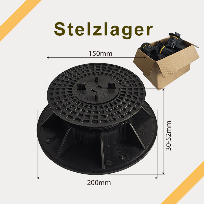Groß Version Plattenlager Stelzlager höhenverstellbar 19mm bis 620 mm