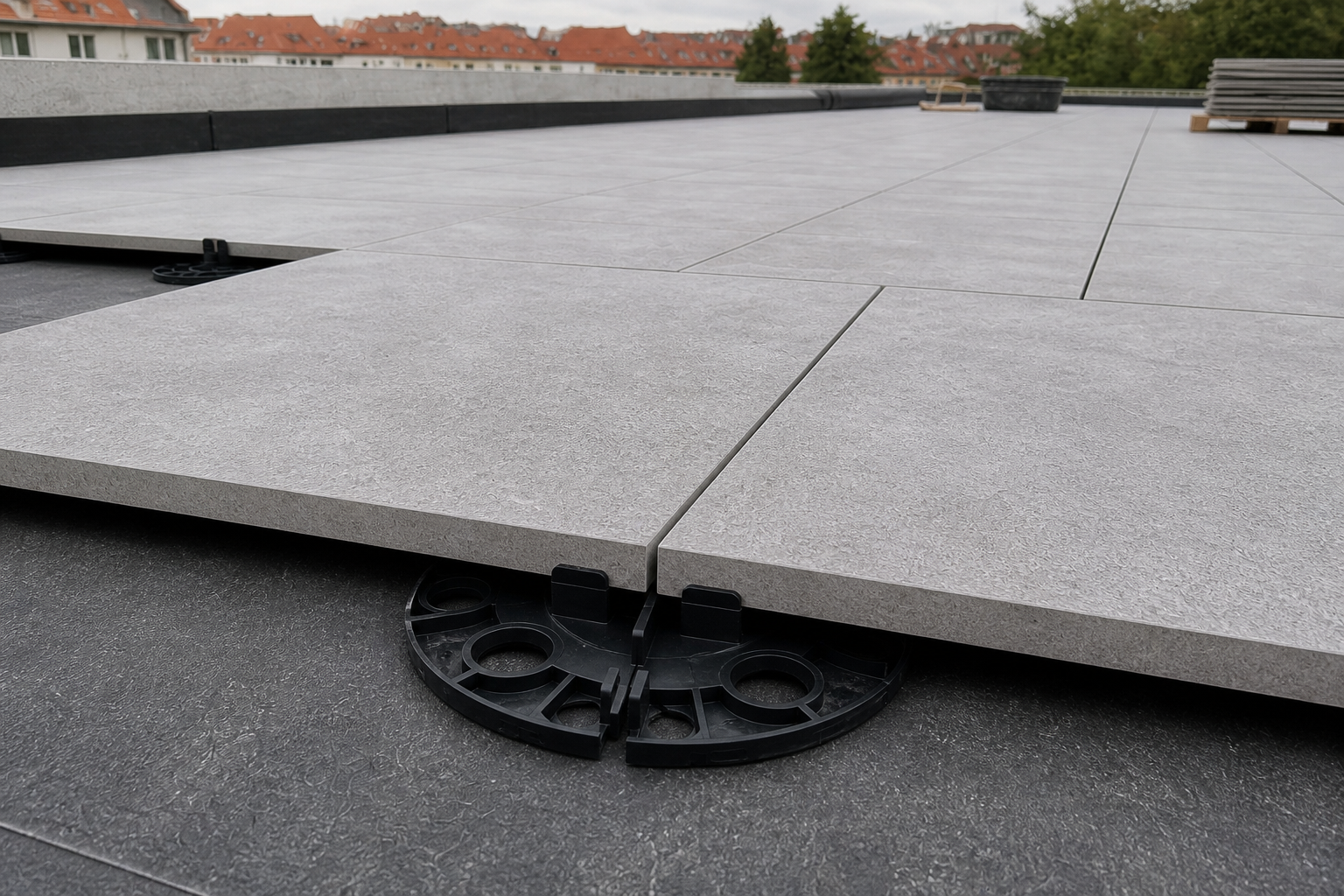 Dachterrasse Stelzlager fest 5 mm – Plattenlager für Terrassen aus Naturstein und Keramik