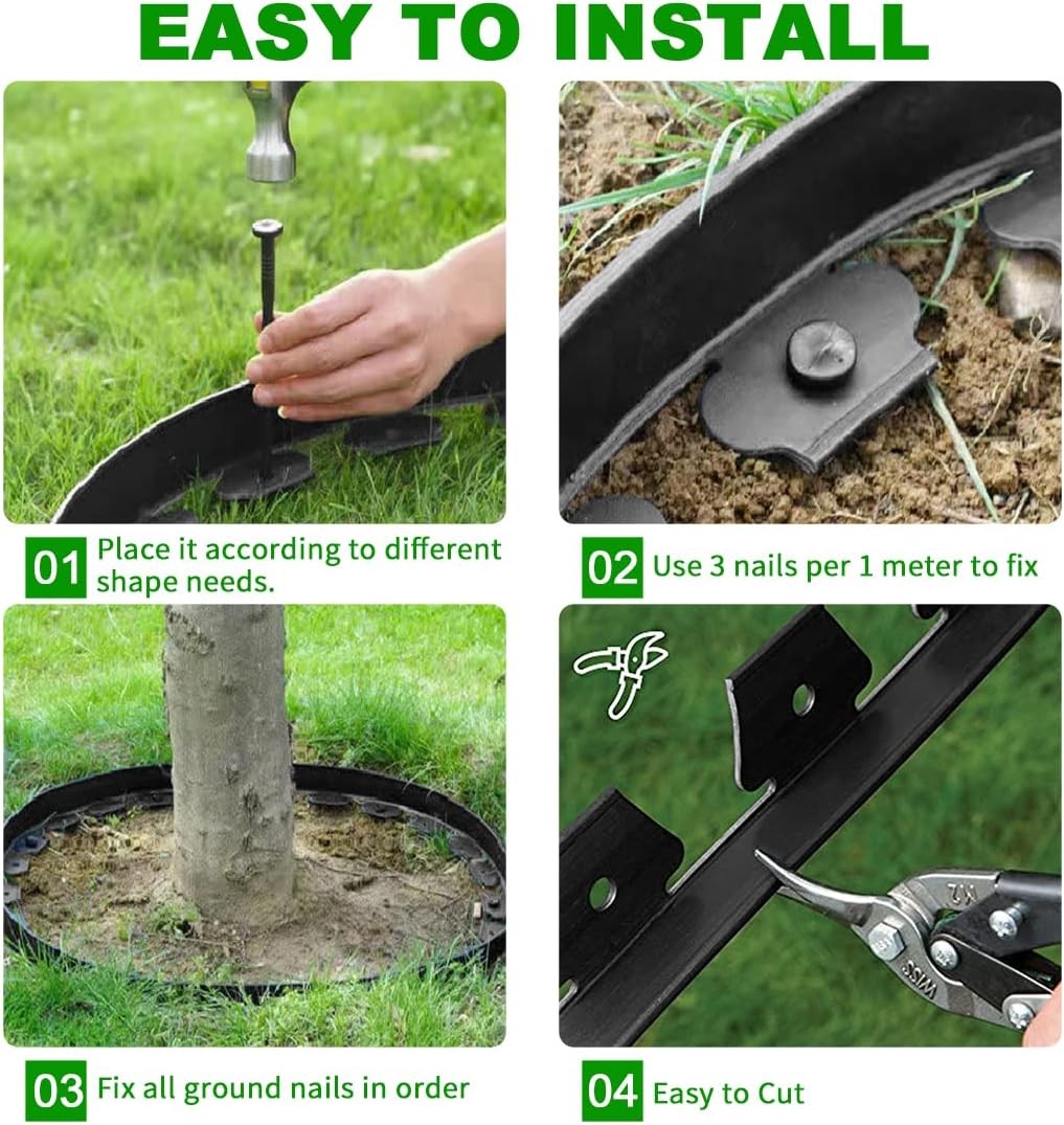 Kunststoff Rasenkante flexibel Beeteinfassung Gartenbegrenzung