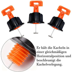 Fliesen-Nivelliersystem mit Stahlstift, 100 Stk., 300 Fugenkreuze, inkl. 2 Kts
